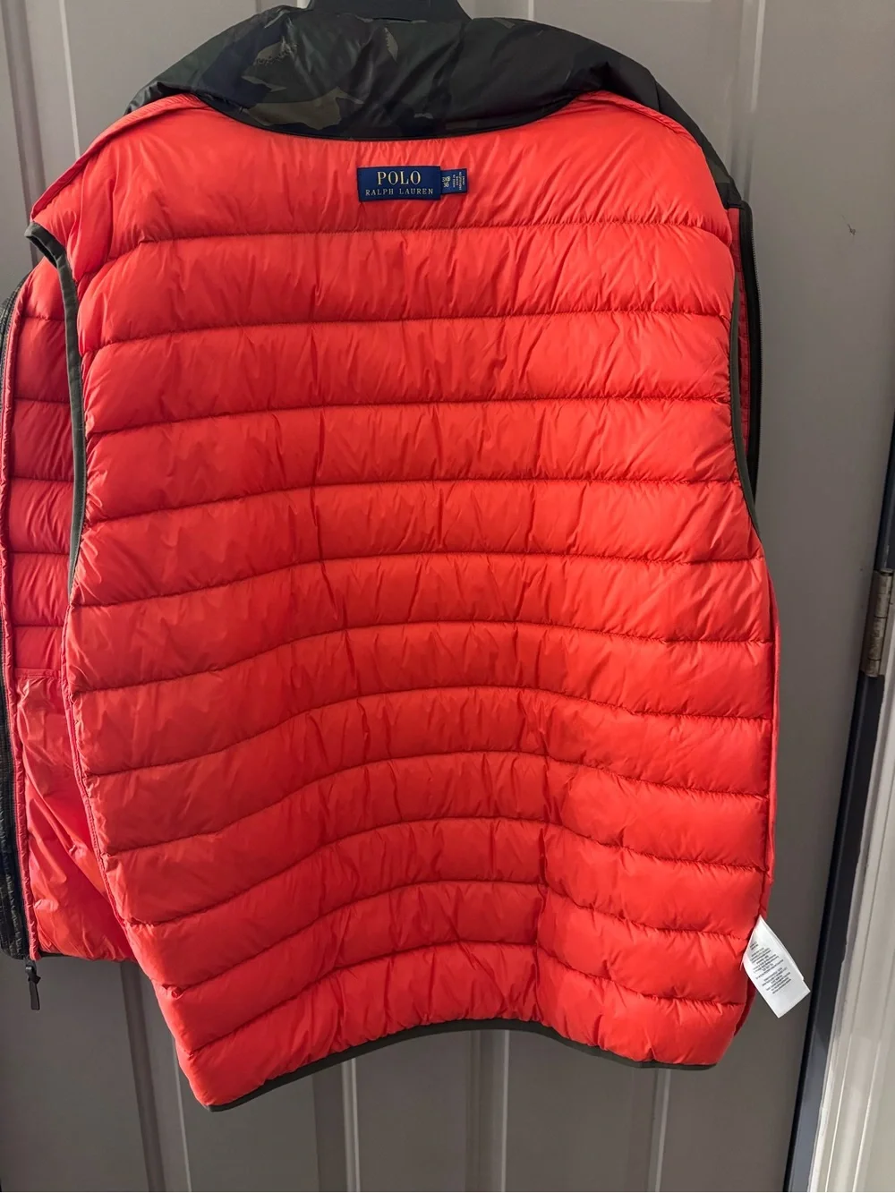 Ralph Lauren Orange-Lined Camo Puffer Vest